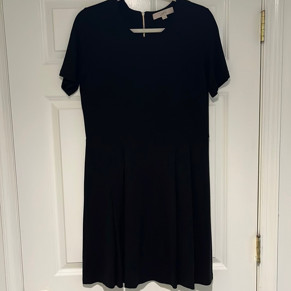 Loft Dress with Black Zippered Detail